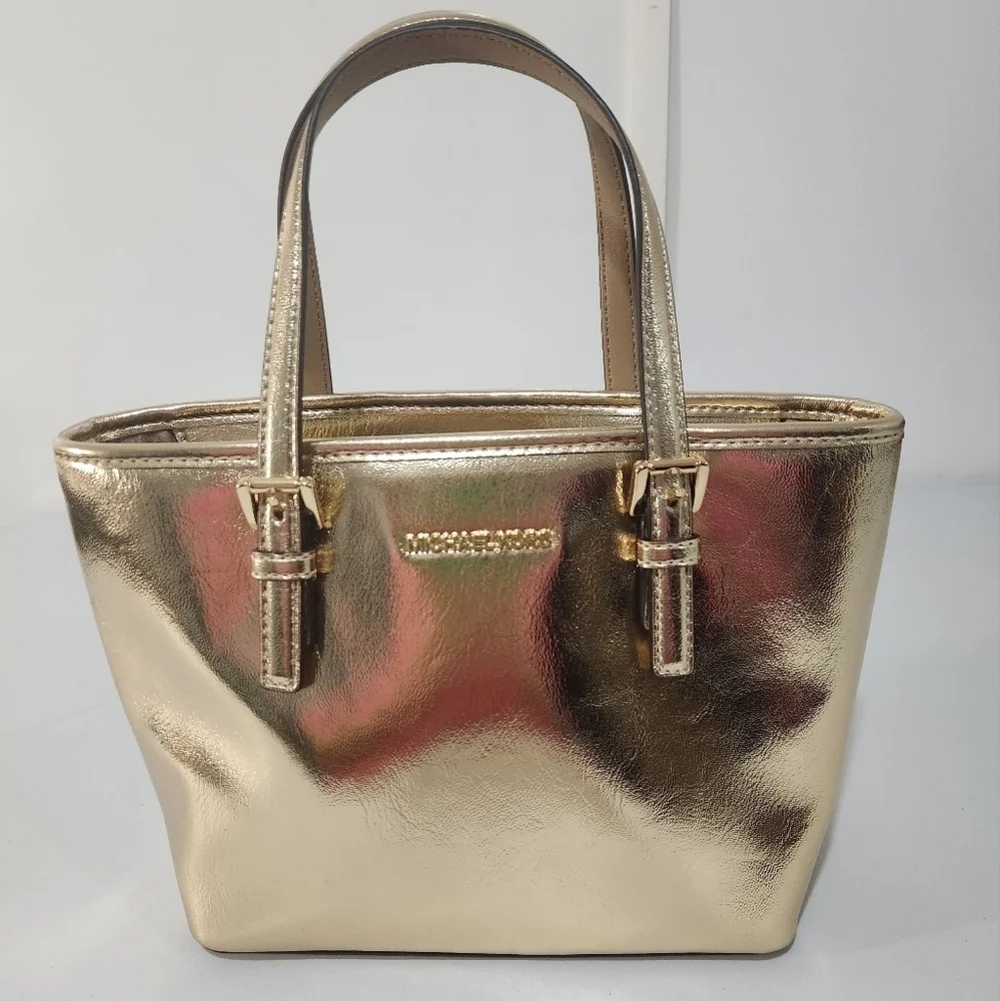 Michael Kors Small Gold Tote Bag